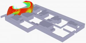 Pressure propagation on sensitive site during a car bomb explosion