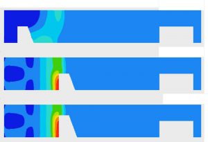 Pressure propagation in an industrial environment and influence of merlons